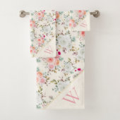 Monogram Floral Bad Handdoek (Insitu)