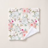 Monogram Floral Bad Handdoek (Wasdoekje)