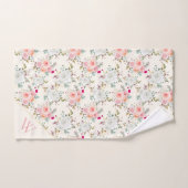 Monogram Floral Bad Handdoek (Handdoek)