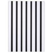 Monogram  Floral Black Stripes Klembord (Achterkant)