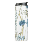 Monogram Floral Blue White Thermosbeker (Gedraaid links)