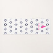Monogram Floral Blue Yogamat (Achterkant (horizontaal))