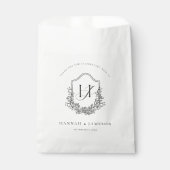 monogram | Floral Boho Wedding Bedankzakje (Voorkant)