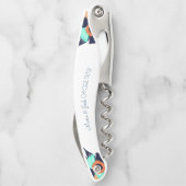 Monogram Floral Bold Poppies Couples Kurkentrekker (Achterkant)