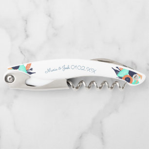 Monogram Floral Bold Poppies Couples Kurkentrekker