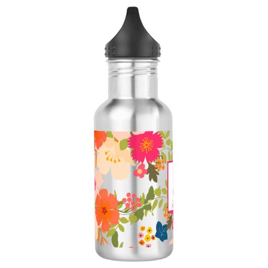 Monogram Floral Botanical Waterfles (Links)