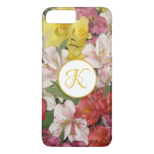 Monogram Floral Bouquet Design iPhone Case