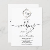 Monogram Floral Budget Weddenschap (Voorkant / Achterkant)