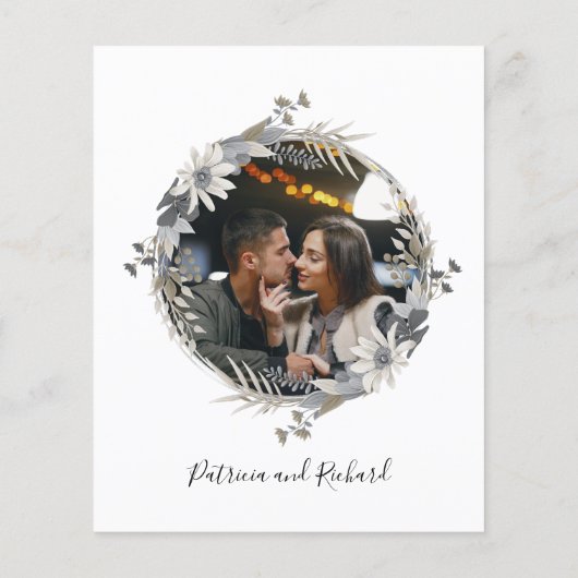 Monogram Floral Budget Weddenschap (Achterkant)