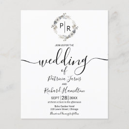 Monogram Floral Budget Weddenschap