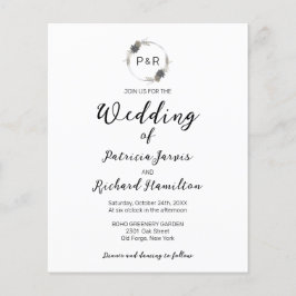 Monogram Floral Budget Weddenschap