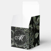 Monogram Floral Cube Favor Box Bedankdoosjes (Geopend)