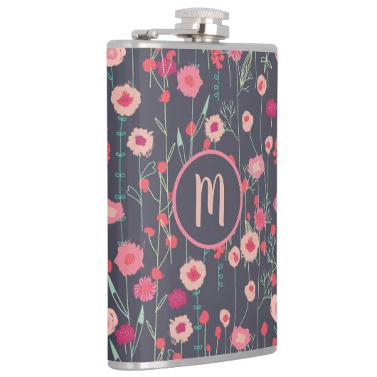 Monogram Floral Dark Heupfles (Rechts)