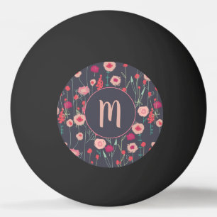 Monogram Floral Dark Pingpongbal