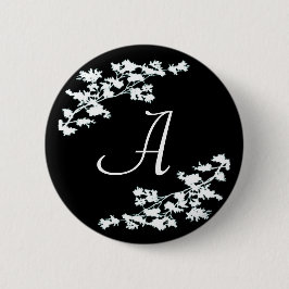 Monogram Floral Deco Button