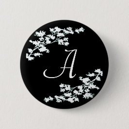 Monogram Floral Deco Button