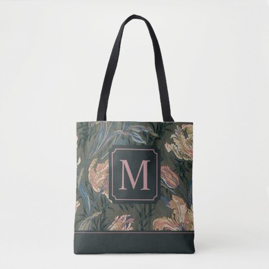  monogram Floral Design | Canvas tas (Voorkant)