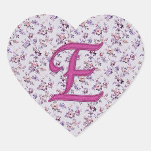 Monogram Floral  E Hart Sticker