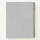 Monogram Floral Elegant Pretty Pink Peony Flower Notitieboek (Achterkant)