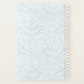 Monogram Floral Foliage Dusty Blue White Elegant Planner (Achterkant)