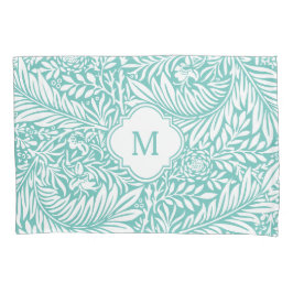 Monogram Floral Foliage William Morris Pattern Kussensloop