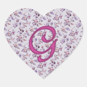 Monogram Floral  G Hart Sticker