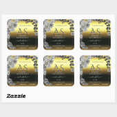 Monogram Floral Gold Silver Grey Product Labels (Vel)