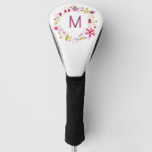 Monogram Floral Golfheadcover (Voorkant)
