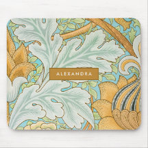 Monogram Floral Greenery Botanical Yellow Green