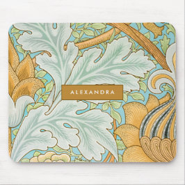 Monogram Floral Greenery Botanical Yellow Green Muismat