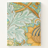 Monogram Floral Greenery Botanical Yellow Green Notitieboek (Achterkant)