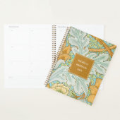 Monogram Floral Greenery Botanical Yellow Green Planner (Display)