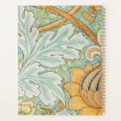 Monogram Floral Greenery Botanical Yellow Green Planner (Achterkant)