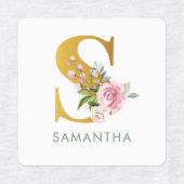 Monogram: Floral Greenery Iron on Clothing Labels (Design 2)