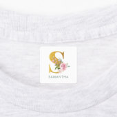 Monogram: Floral Greenery Iron on Clothing Labels (Aangebracht)