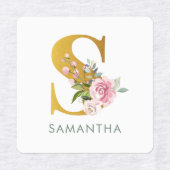Monogram: Floral Greenery Iron on Clothing Labels (Design 1)