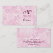 Monogram Floral Grunge Visitekaartje (Voorkant / Achterkant)