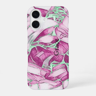 Monogram Floral iPhone 16 Hoesje