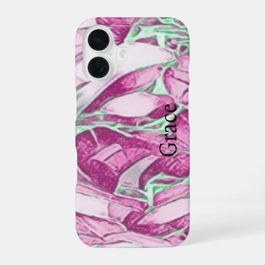 Monogram Floral iPhone 16 Hoesje (Achterkant)