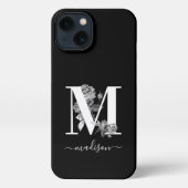 Monogram Floral iPhone Hoesje (Achterkant)