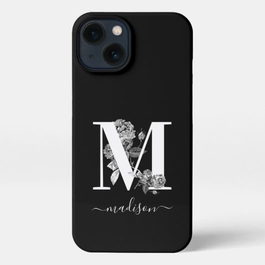 Monogram Floral iPhone Hoesje (Achterkant)