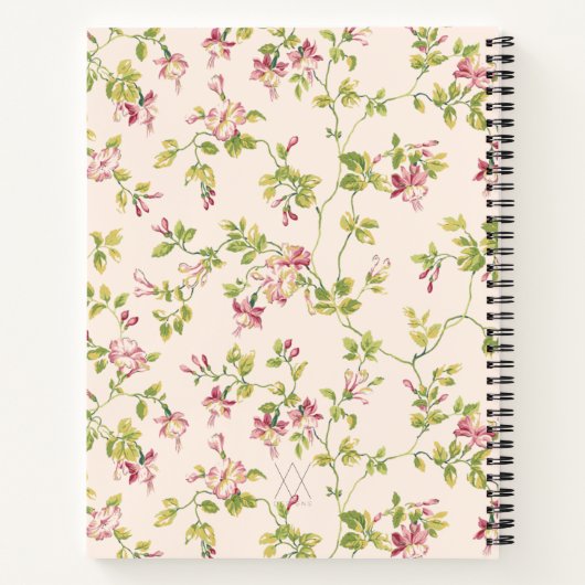   Monogram Floral Journal Notitieboek (Achterkant)