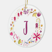 Monogram Floral Keramisch Ornament (Links)