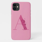 Monogram Floral Letter A iPhone Case (Achterkant)