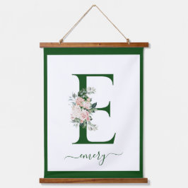 Monogram Floral Letter C Hangend Wandkleed