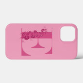 Monogram Floral Letter E iPhone Case (Achterkant (horizontaal))