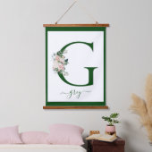 Monogram Floral Letter G Hangend Wandkleed (Slaapkamer)