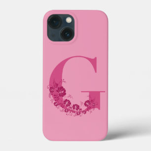 Monogram Floral Letter G iPhone Case