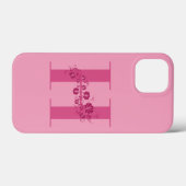 Monogram Floral Letter H iPhone Case (Achterkant (horizontaal))