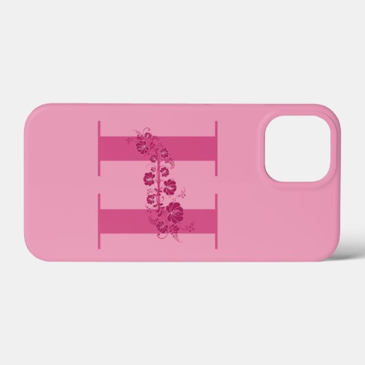 Monogram Floral Letter H iPhone Case (Achterkant (horizontaal))